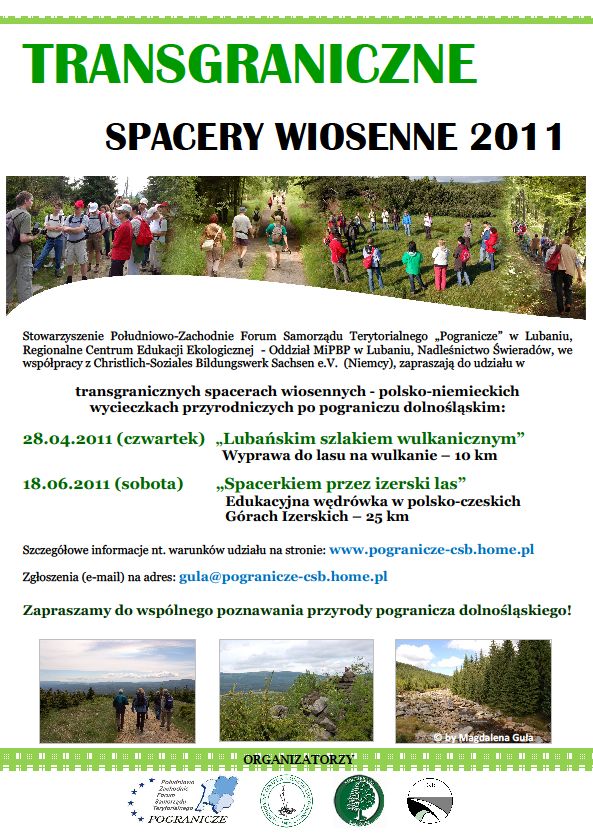 Transgraniczne Spacery Wiosenne 2011 - plakat
