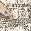 Czeska mapa wojskowa okolic Viovej z 1952 r. - zaznaczony na niej koci naley jeszcze do Polski (arch. A. Lipin, rdo: stedn archiv zemmictv a katastru)