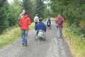Izerski spacer na kkach - przecieranie trasy Jakuszyce-Orle na wzkach inwalidzkich